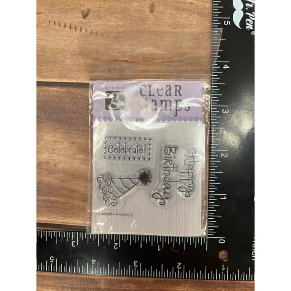 Studio G Clear Stamps Celebrate Happy Birthday Party Set VS4911 Series 6 - Picture 3 of 3